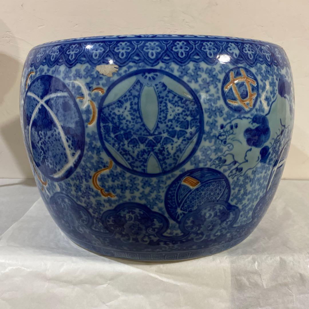 可愛い獅子と手毬模様の火鉢　超美品