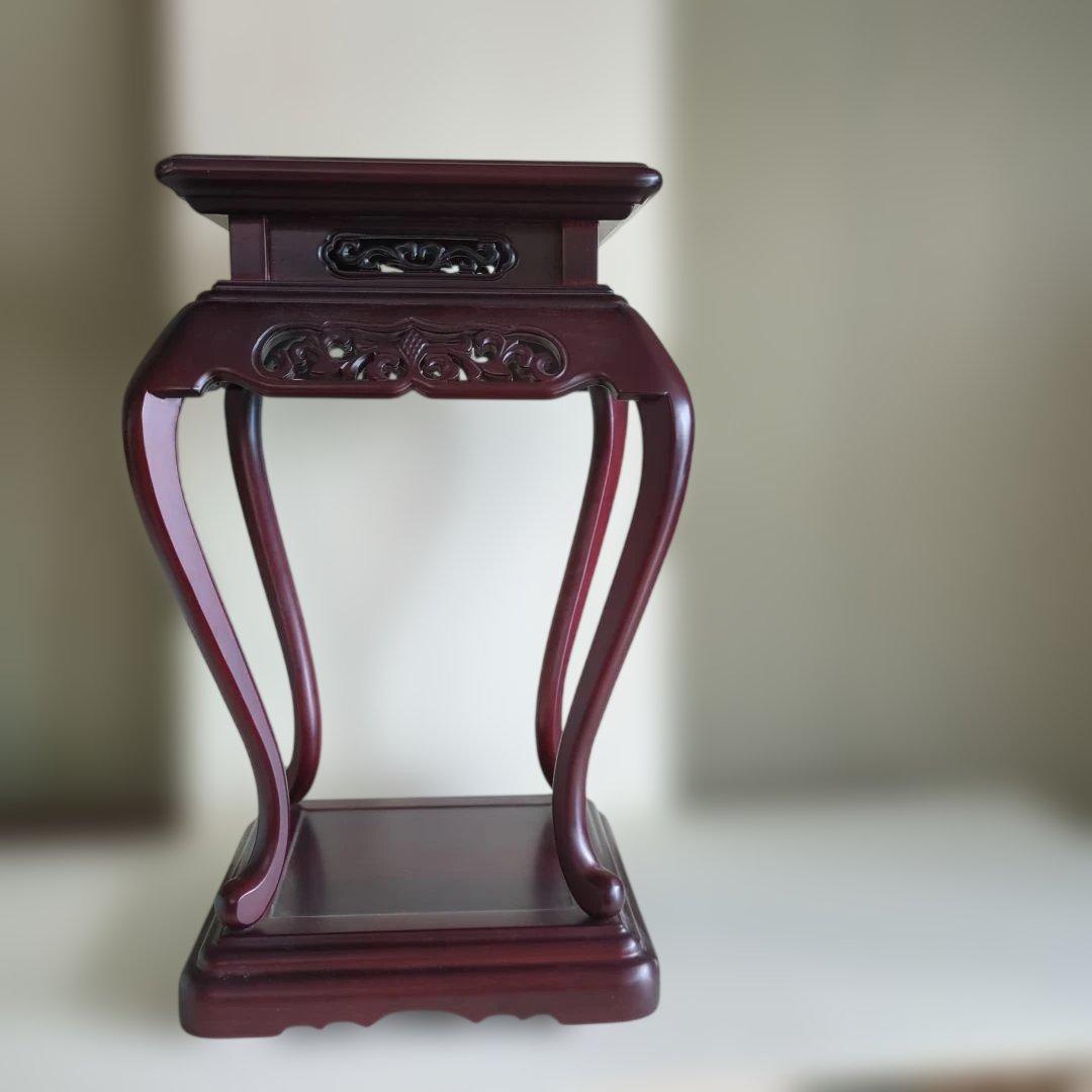 骨董　飾り台　台　木製　木彫　猫脚　花台　香炉台　ディスプレイ