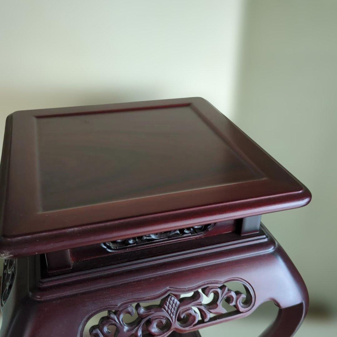 骨董　飾り台　台　木製　木彫　猫脚　花台　香炉台　ディスプレイ