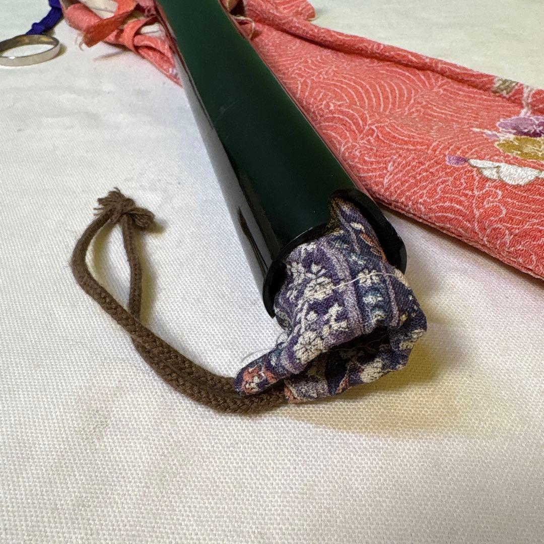 FE 能管 篠笛 黒と赤 鹿の彫刻付 横笛