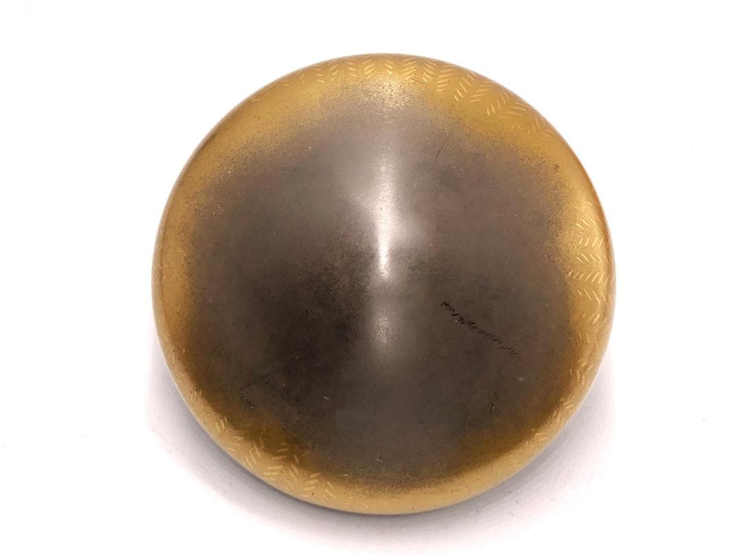 【 本漆塗 陣笠香合/合子 】　時代品　桐箱付き