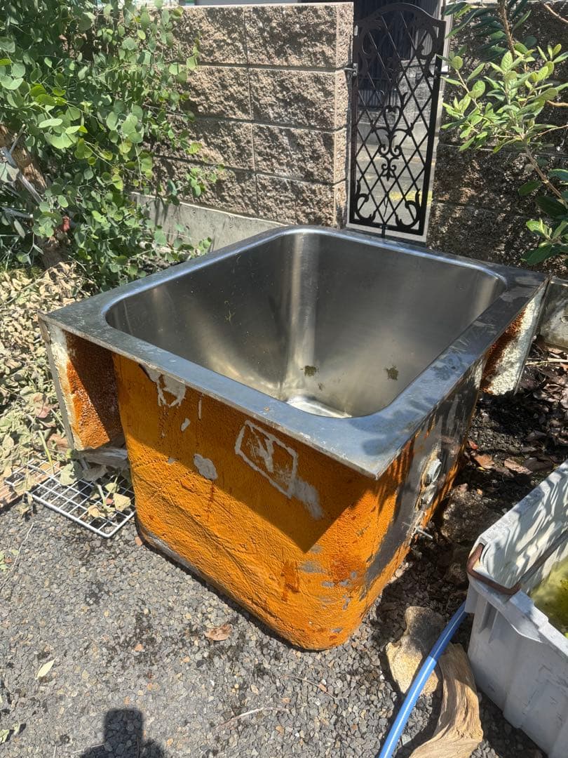 ※引取り限定 メダカ 金魚 水槽 ステンレス製 浴槽