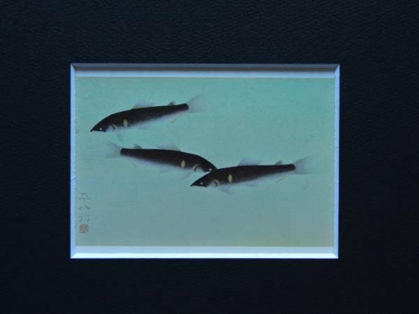 福田平八郎、鮎、希少画集画、新品高級額装付