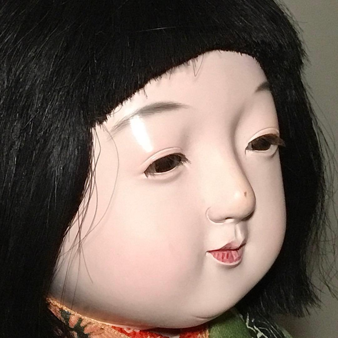 市松人形◆松乾斎 / まつ毛 / 50㎝◆抱き人形 お座り人形 大正ロマン