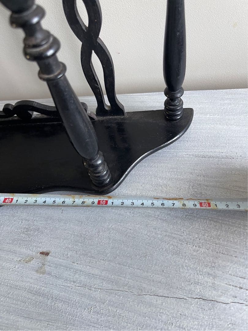 【き21】80 フランスアンティーク　黒 ナポレオンシェルフ ブラック