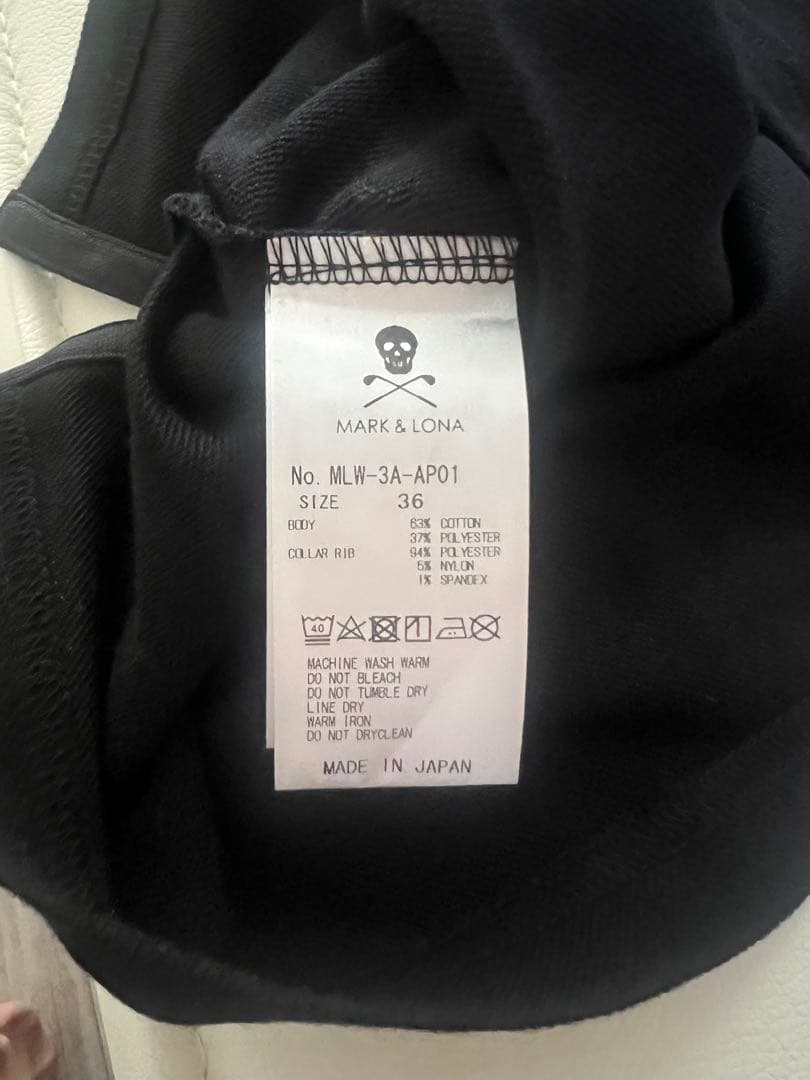 MARK & LONA スカルプリント ポロシャツ 黒