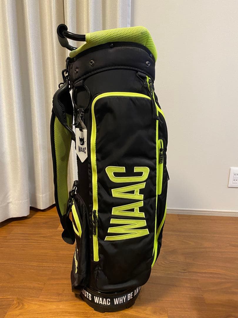 WAAC ゴルフバッグ・キャディバッグ ブラック/ライム