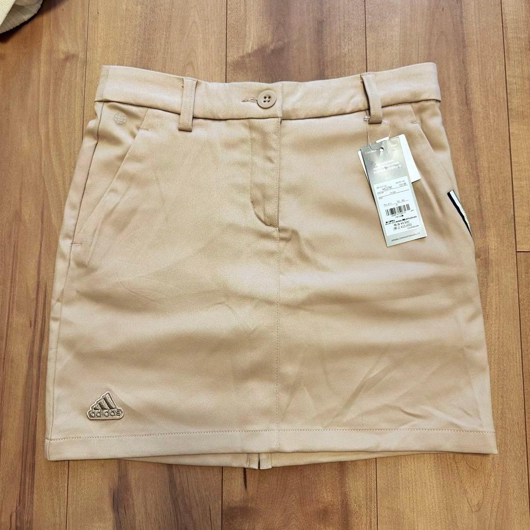 薄手ニット　ツイルスカート　ベージュ　春秋冬　セットアップ　スリーライン　新品