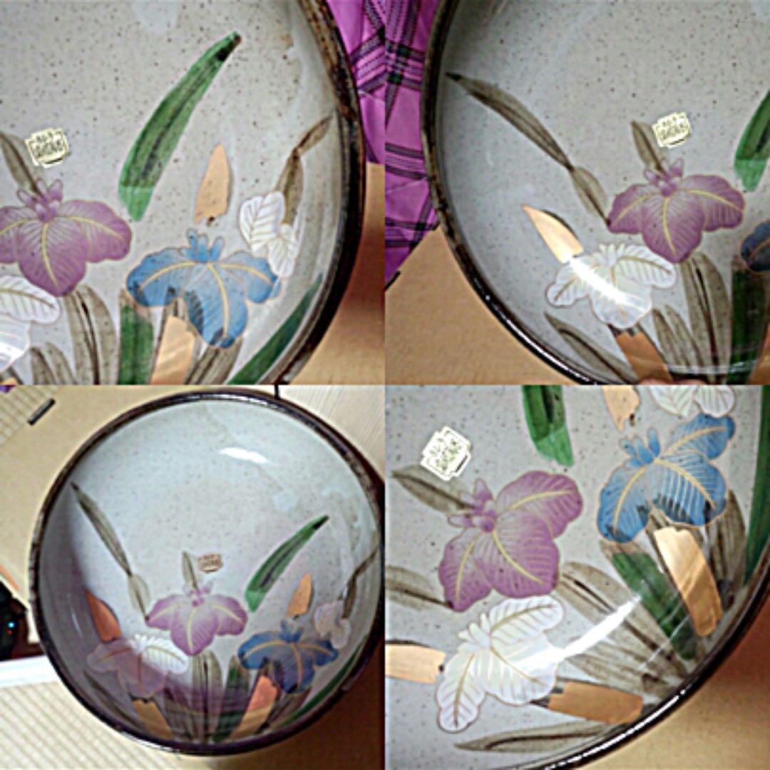 昭和　日本製 美術 高級手書き 御盛鉢 茂山作 未使用 木箱