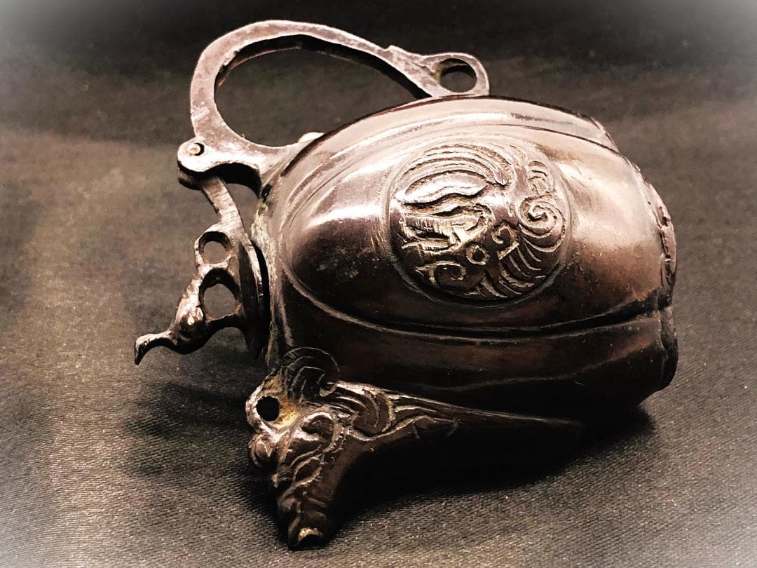 【 倣唐物 古銅鳳凰水滴 】 江戸時代（18世紀末） 蔵出し