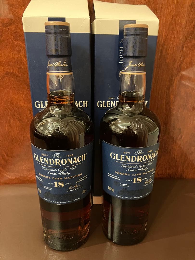 純正グレンドロナック18年GLENDRONACH 18年 シェリーカスク2本終売