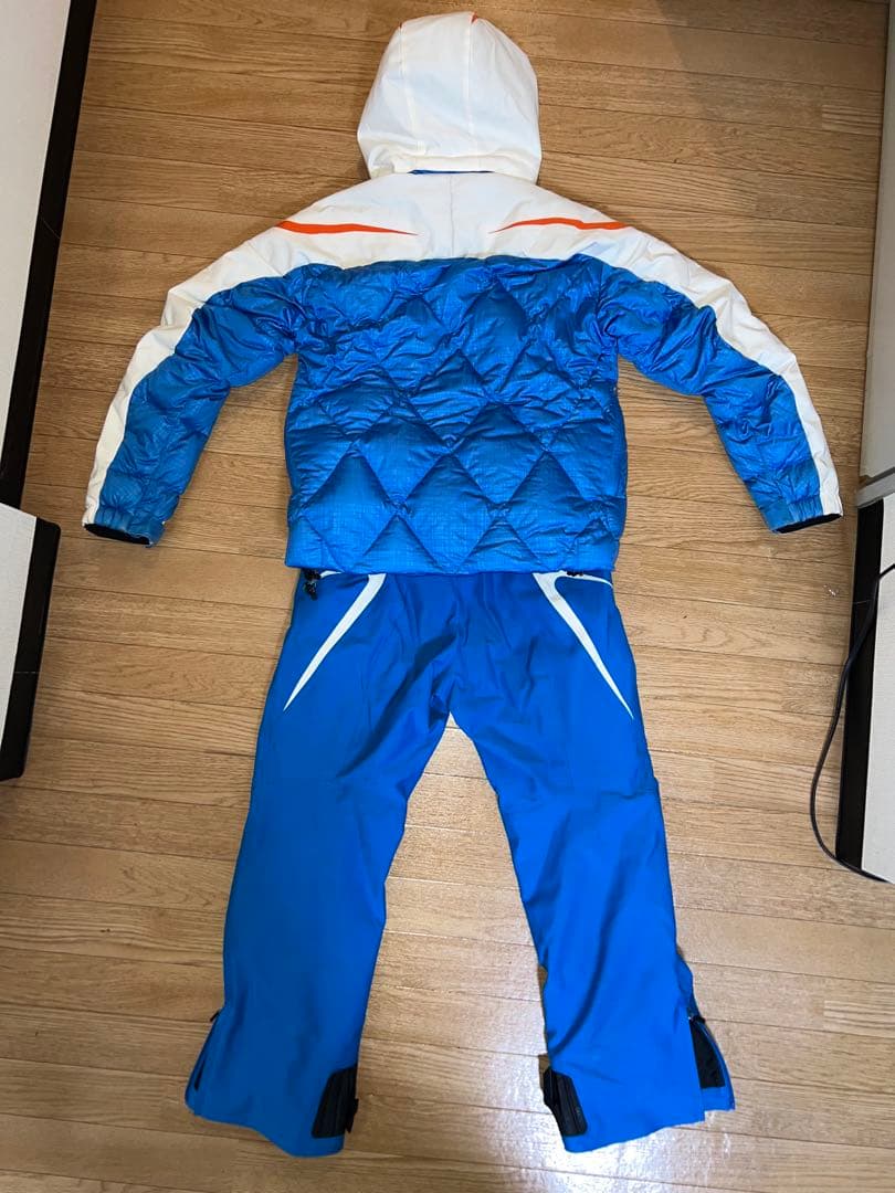 スキーウェアセット 青/白 Gロゴ