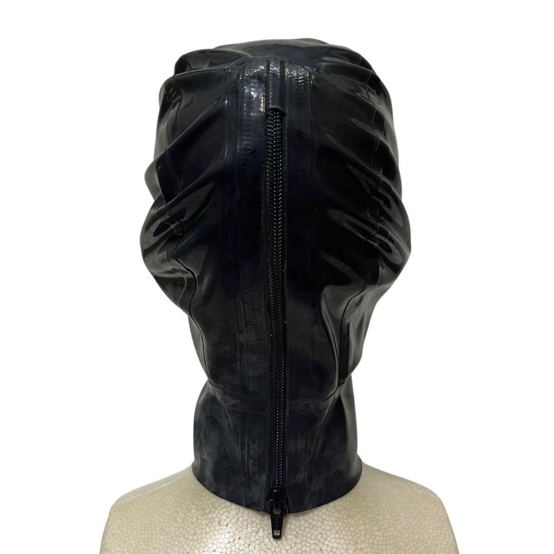 マイクロドットホール ラバーマスク 全頭マスク ブラック ラテックス