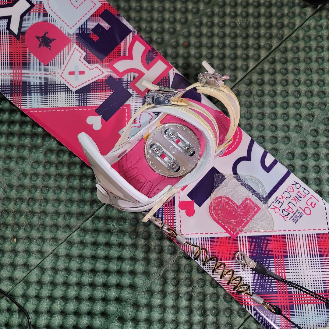 Kissmark 　レディース スノーボード 2点セット 138cm リーシュ付