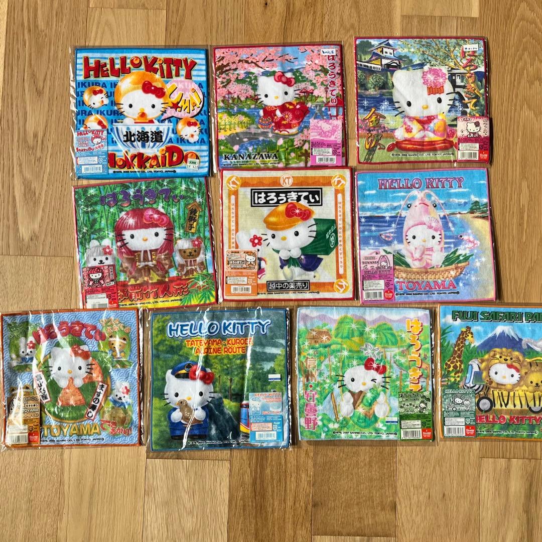 【未使用】ご当地キティ　プチタオル　まとめ売り　38枚　レア