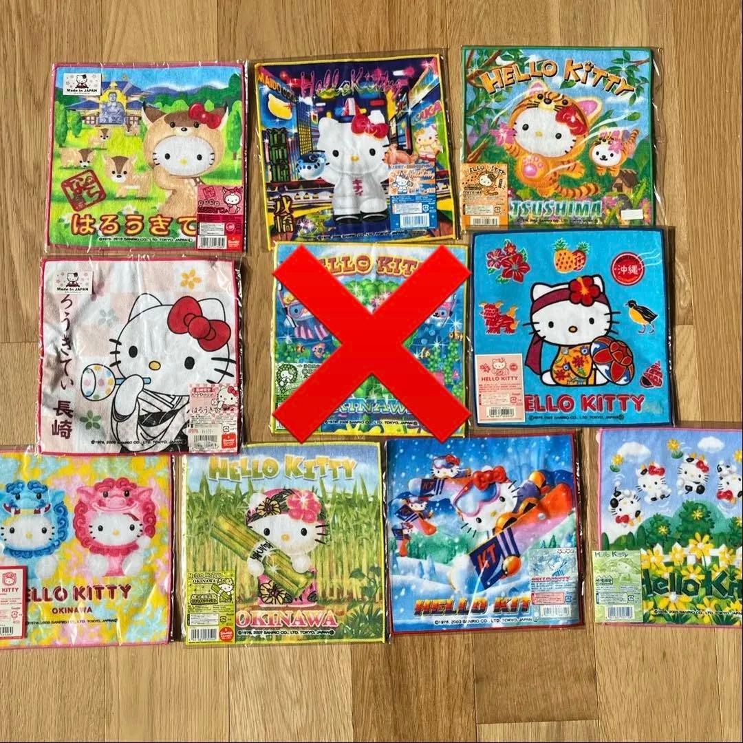 【未使用】ご当地キティ　プチタオル　まとめ売り　38枚　レア