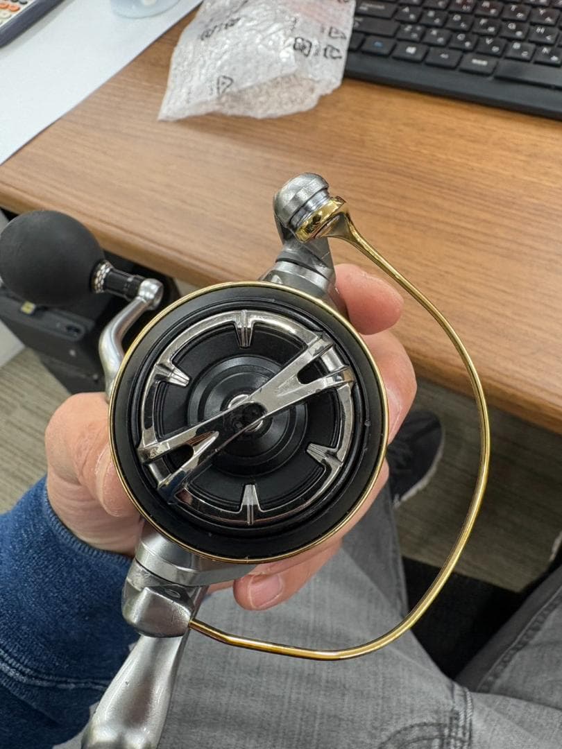 中古 シマノ ツインパワー4000XG ハンドル ゴメクサス スピニングリール