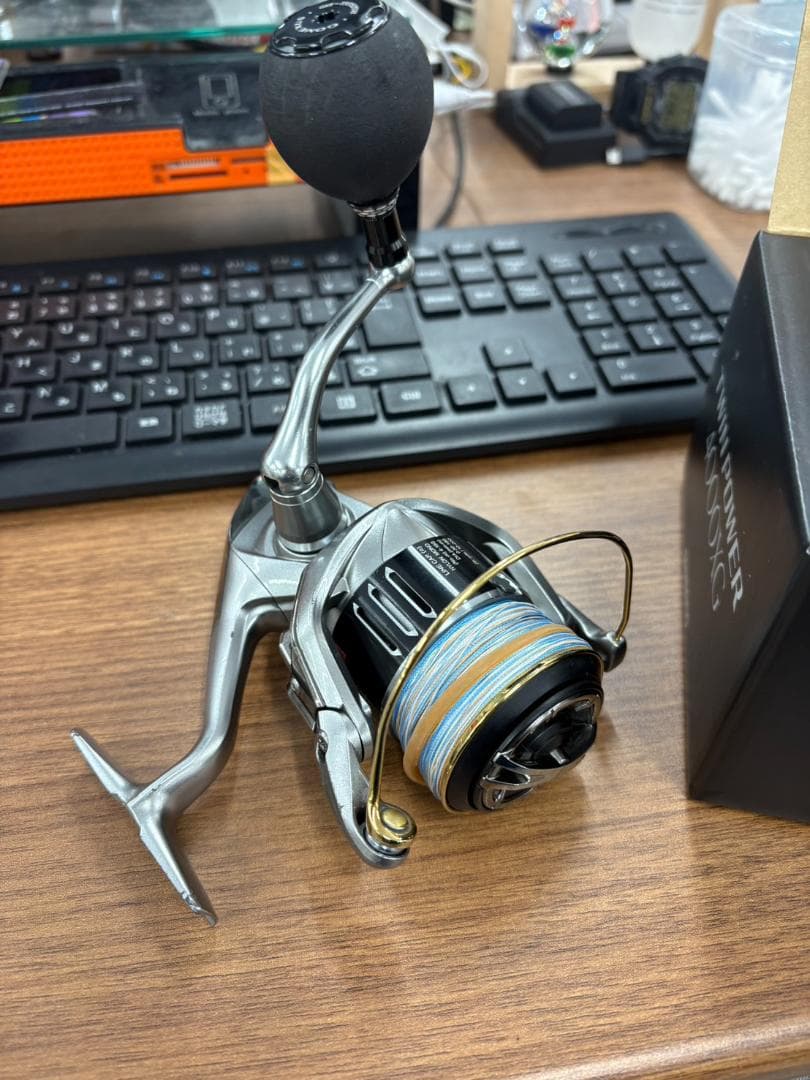 中古 シマノ ツインパワー4000XG ハンドル ゴメクサス スピニングリール