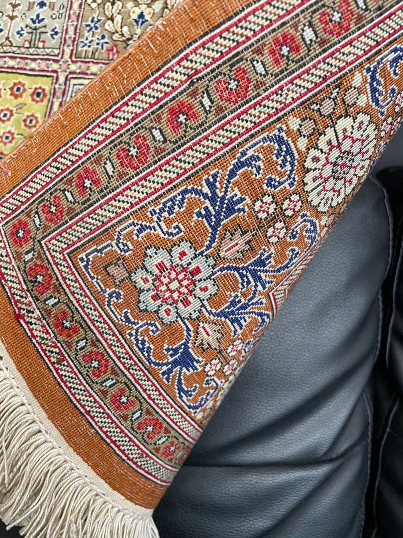 新品最高級　MUSEO社タグ付き　イラン　クムシルク　絹100% タペストリー