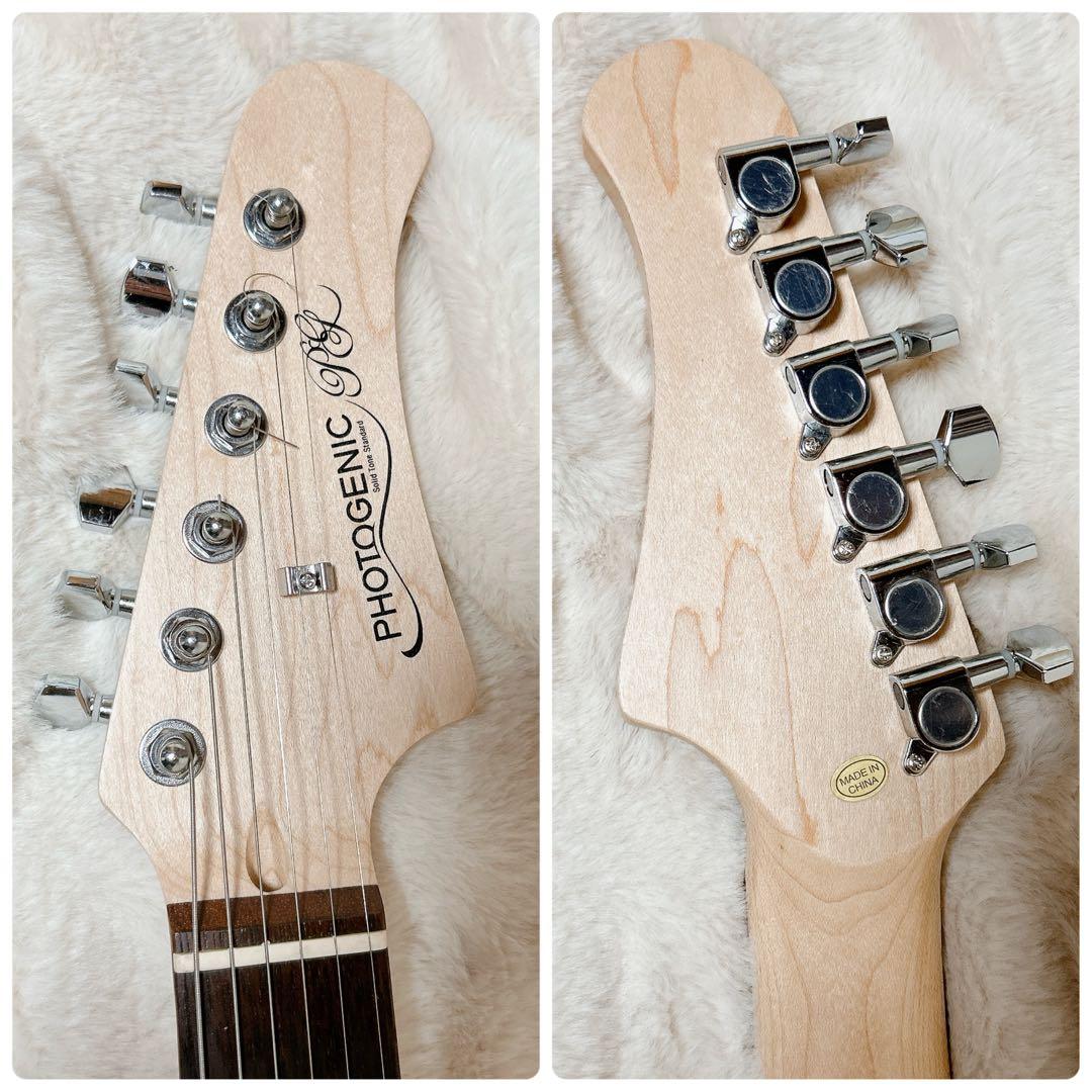 美品 フォトジェニック バーガンディ エレキギター ストラトキャスタータイプ