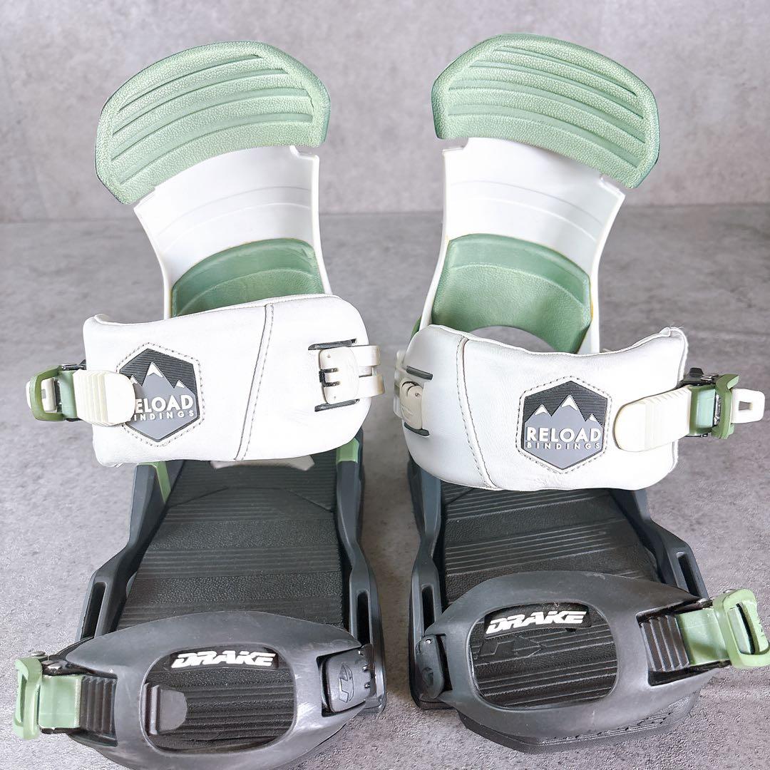 レディーススノーボード2点セット　グレイ 139センチ×ドレイク　バイン付き