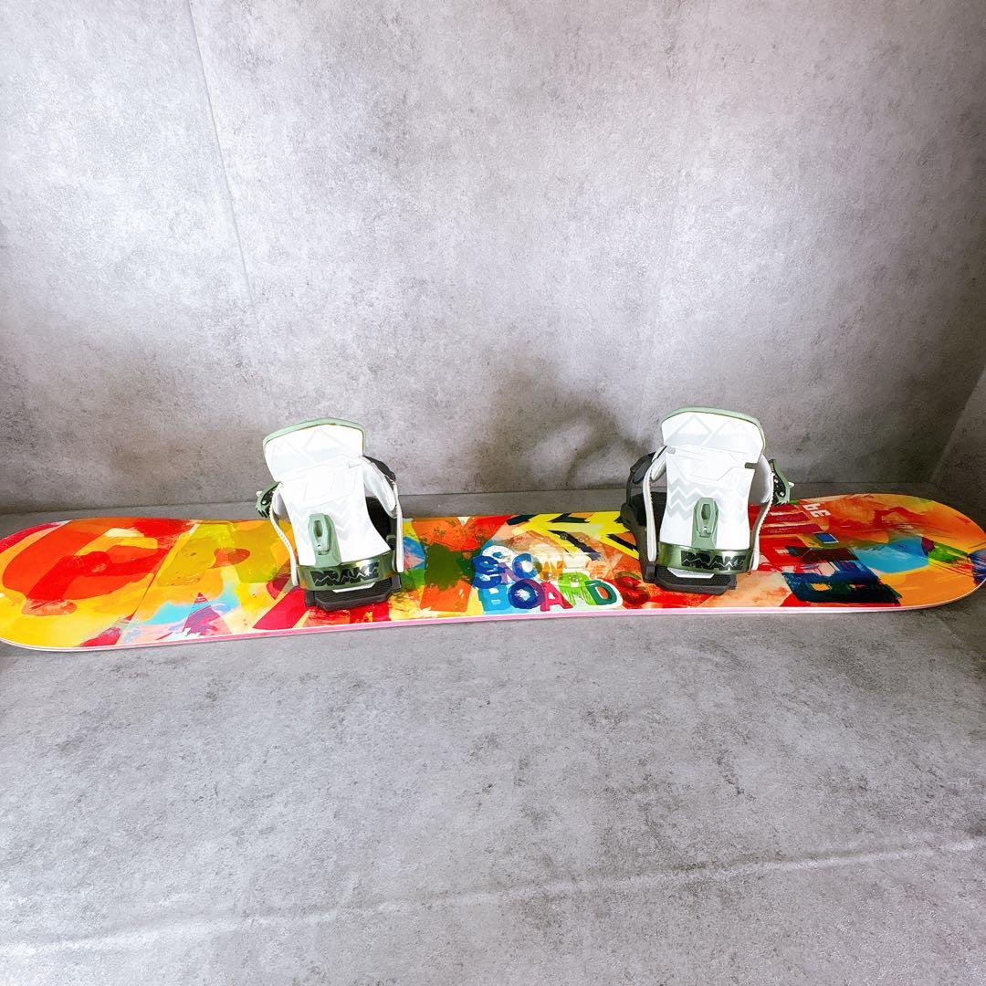 レディーススノーボード2点セット　グレイ 139センチ×ドレイク　バイン付き