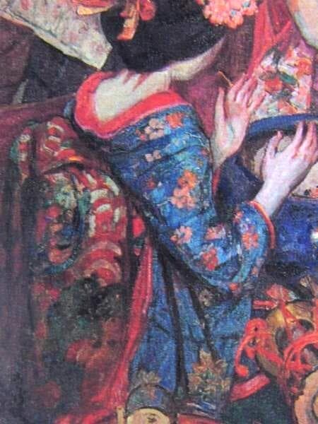 中沢弘光、「踊りの前」、希少画集・額装画、日本製・新品額縁にて額装致します