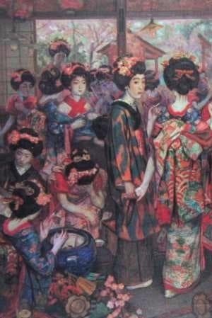 中沢弘光、「踊りの前」、希少画集・額装画、日本製・新品額縁にて額装致します