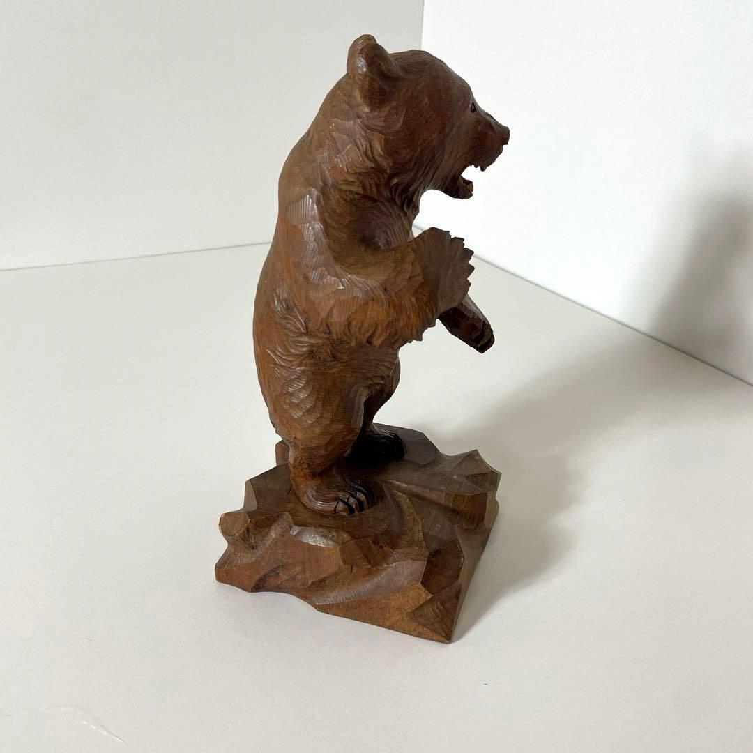 #XG365 アイヌ美術・木彫熊・堀井清司作・一刀彫・民藝・アンティーク・骨董