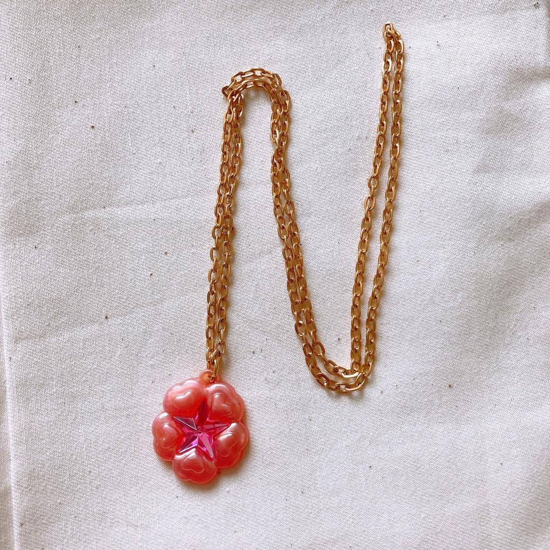 2004~5❤️セボンスター 平成レトロ パールプラ 平成女児 ピンク ネックレス