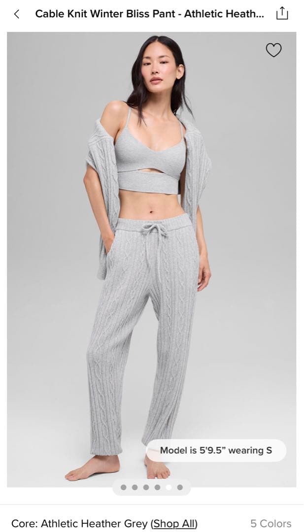 値下げ新品Mサイズ！ALO Cable Knit Winter Pant