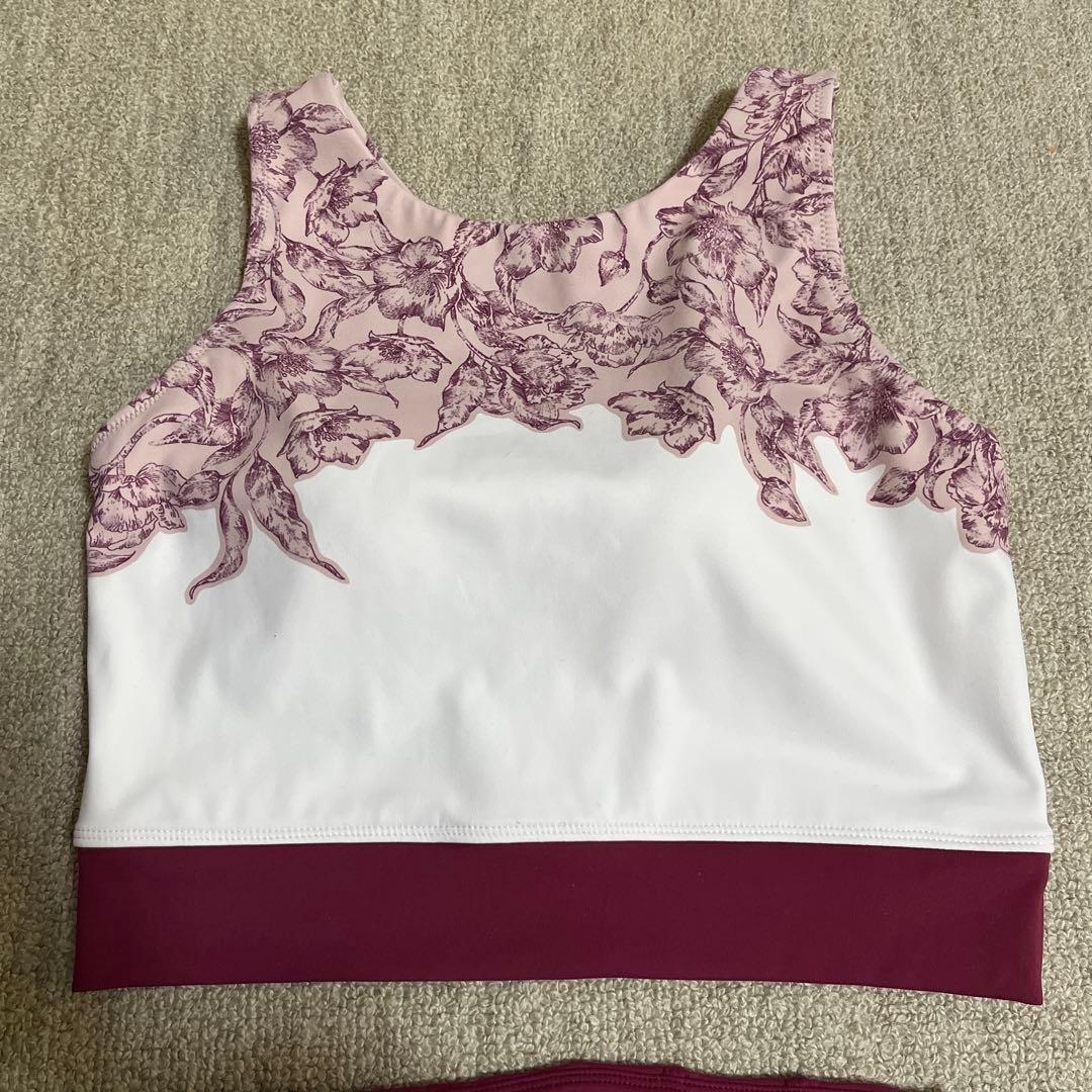 SUKALA アンティークプリントヨガウェアセット クリアピンク Sサイズ