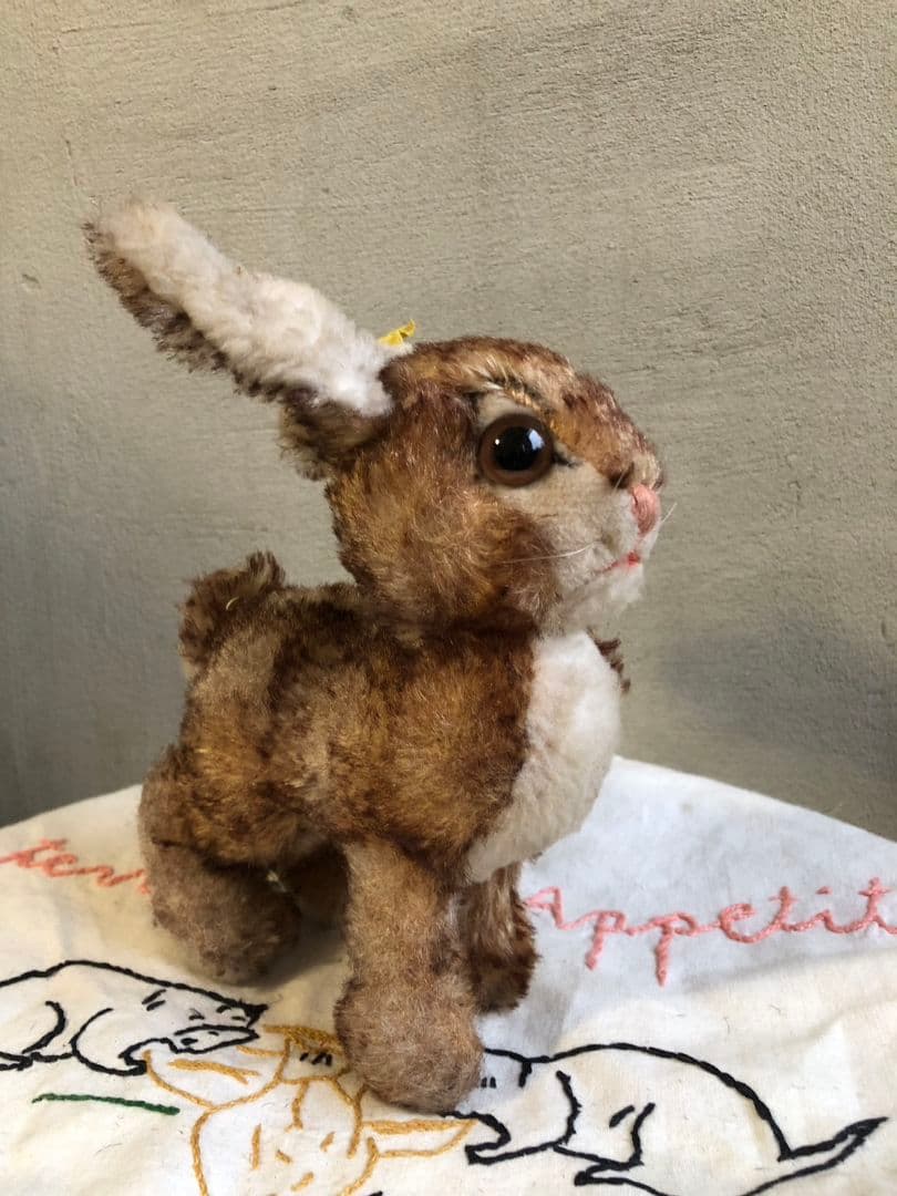 アンティーク シュタイフ 大きいお目々のうさぎちゃん ドイツ製 Steiff