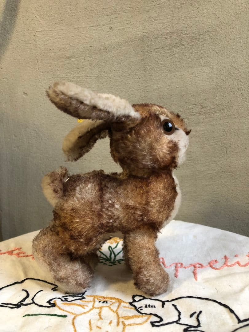 アンティーク シュタイフ 大きいお目々のうさぎちゃん ドイツ製 Steiff