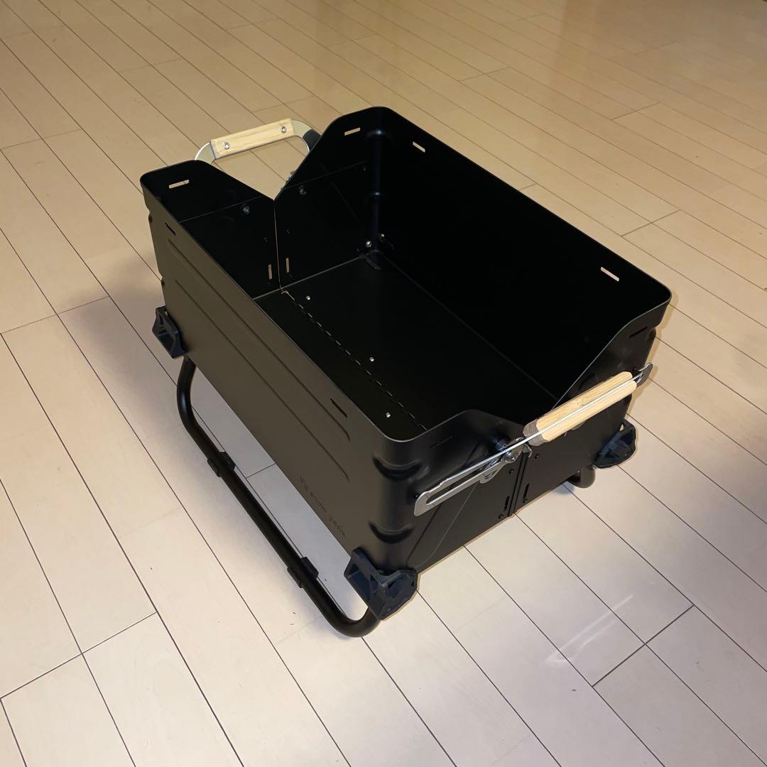 2個セットシェルフコンテナ25 レッグ　マットブラック peak