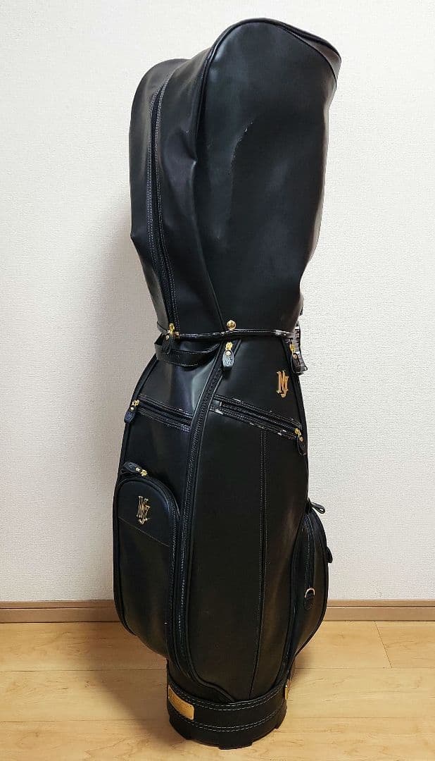 MAJESTY マジェスティ キャディバック 9型 ブラック PVC 牛革