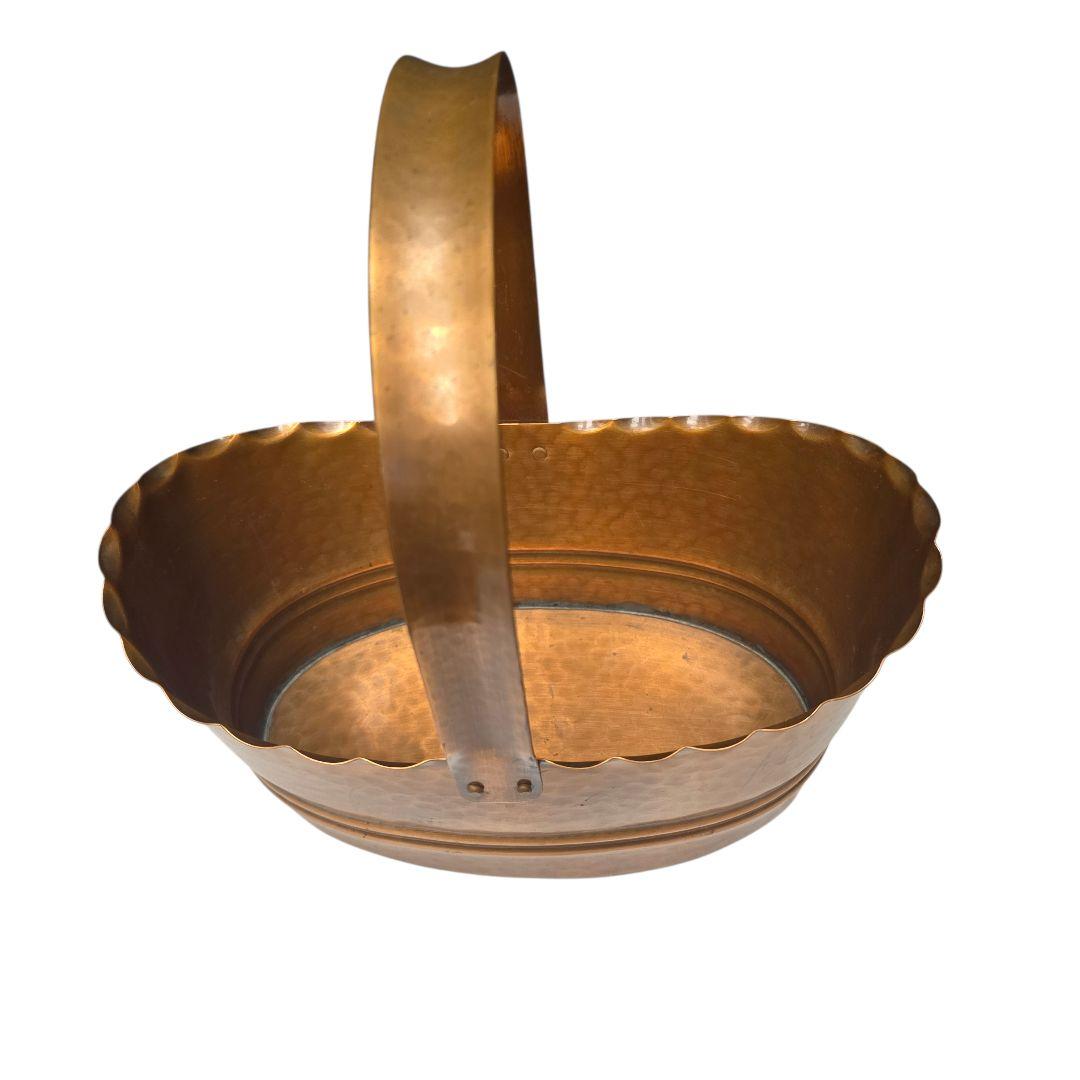 銅　銅製　WALL　HANDARBEIT　　ドイツウオール社製　バスケット　カゴ