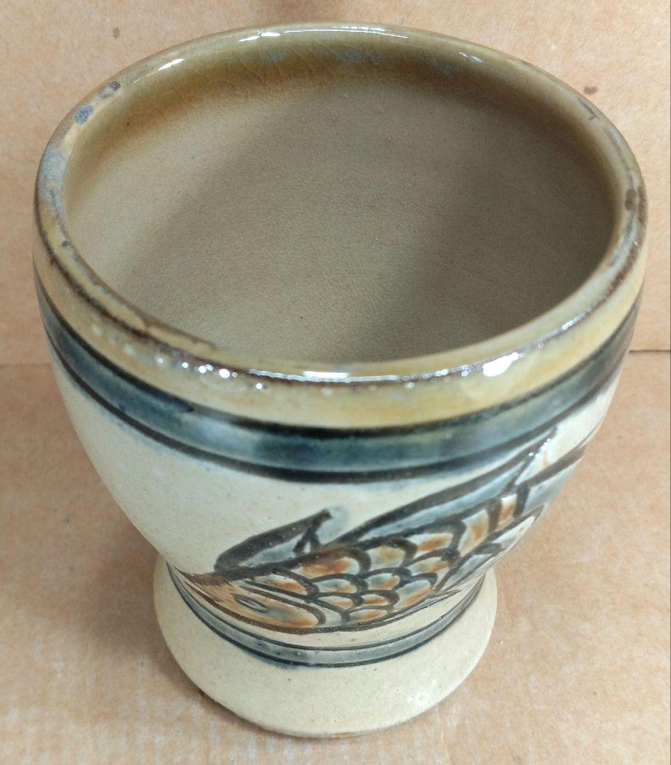 最高傑作【本物保証】人間国宝 金城次郎 壷屋焼ゴブレット 栞 共箱 美品 壺屋焼