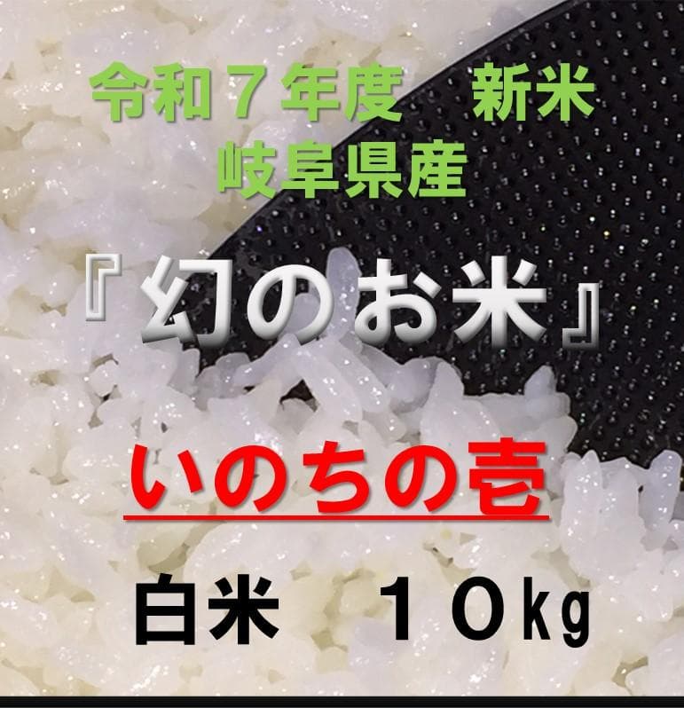 幻のお米 令和7年度『いのちの壱』　岐阜県産　新米 　白米 １０kg　送料無料