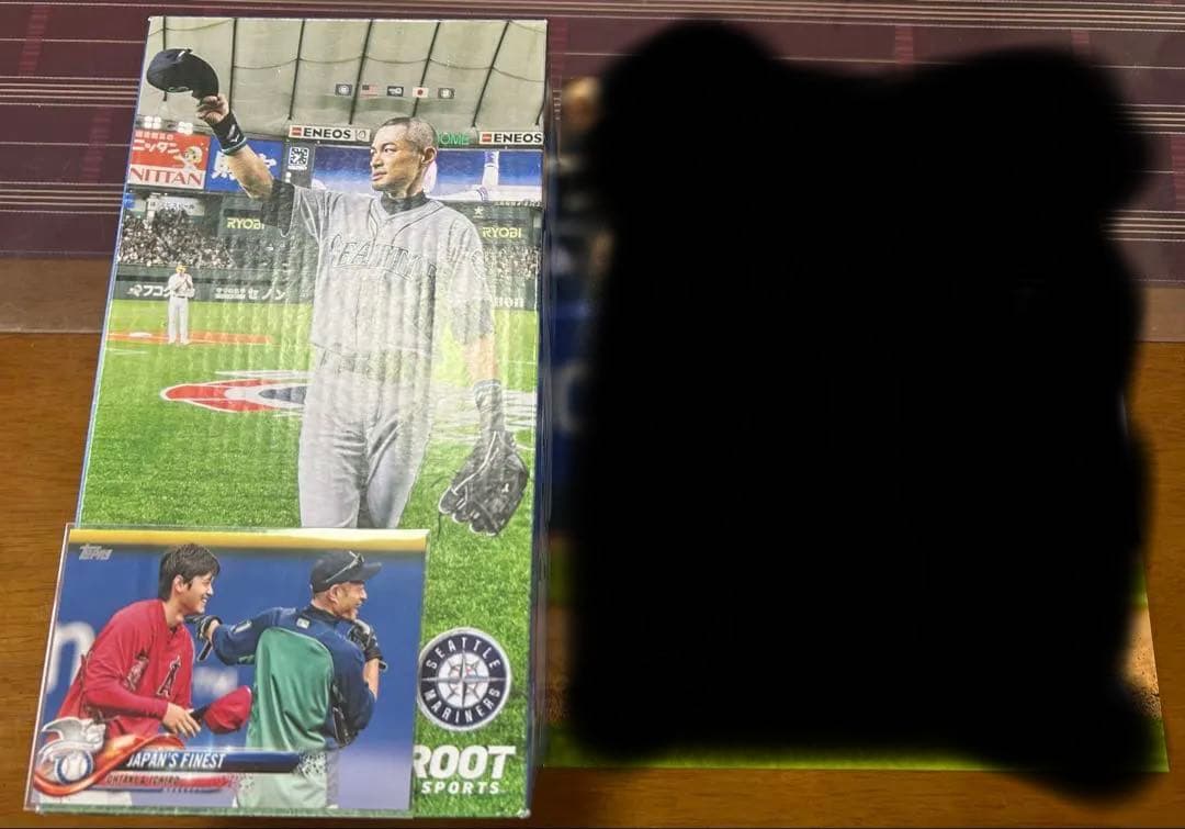 イチロー、現役最後のボブルヘッド人形!大谷翔平選手とのトレーディングカード付!