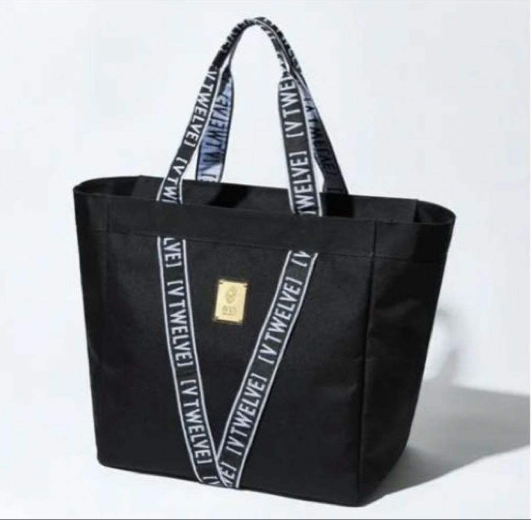 新品未使用！　V12 ゴルフバッグ　ビッグトートバッグ　金具プレート　大容量