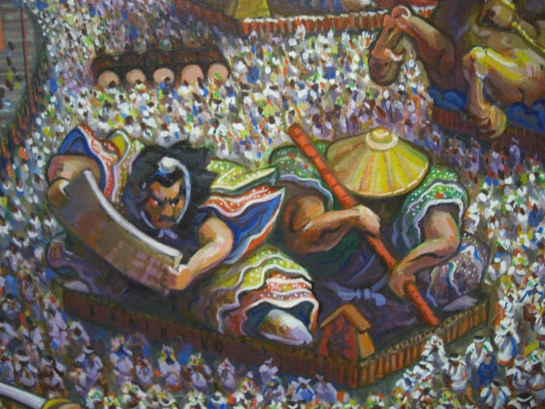 ◆さいとう邦彦「青森ねぶたまつり」アクリル画?油彩画?◆模写◆