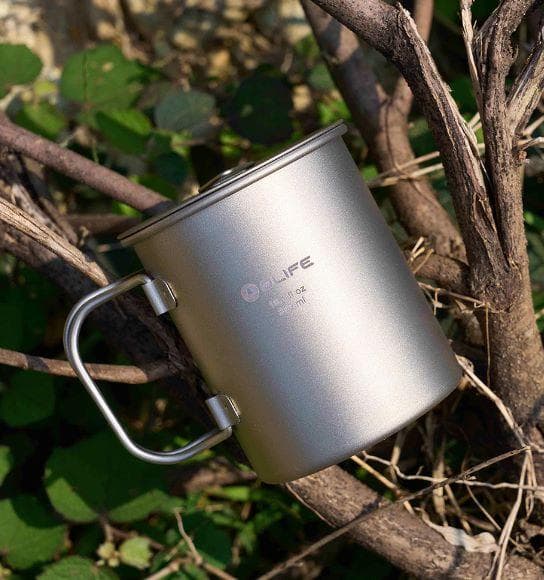 Olight オーライト チタンシングルマグ 折畳 ハンドル 蓋付き 300ml