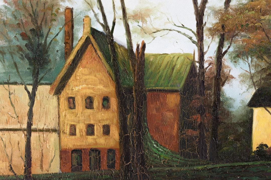 未使用高級ゴールド額付★手書き油絵★外寸約880×660mm 玄関やリビング15