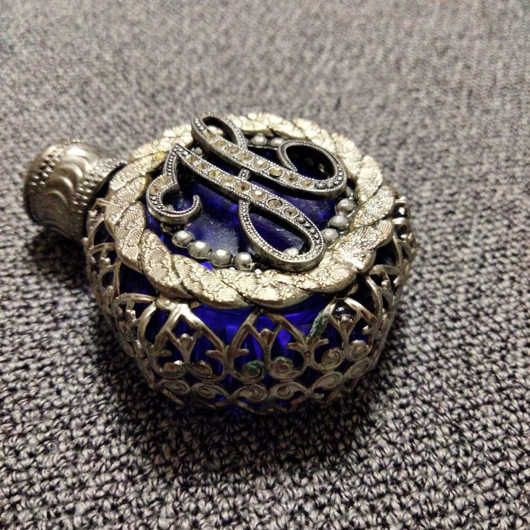 チェコ製　コバルトブルー 香水瓶