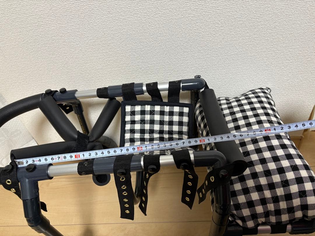 犬用車いす チェック柄