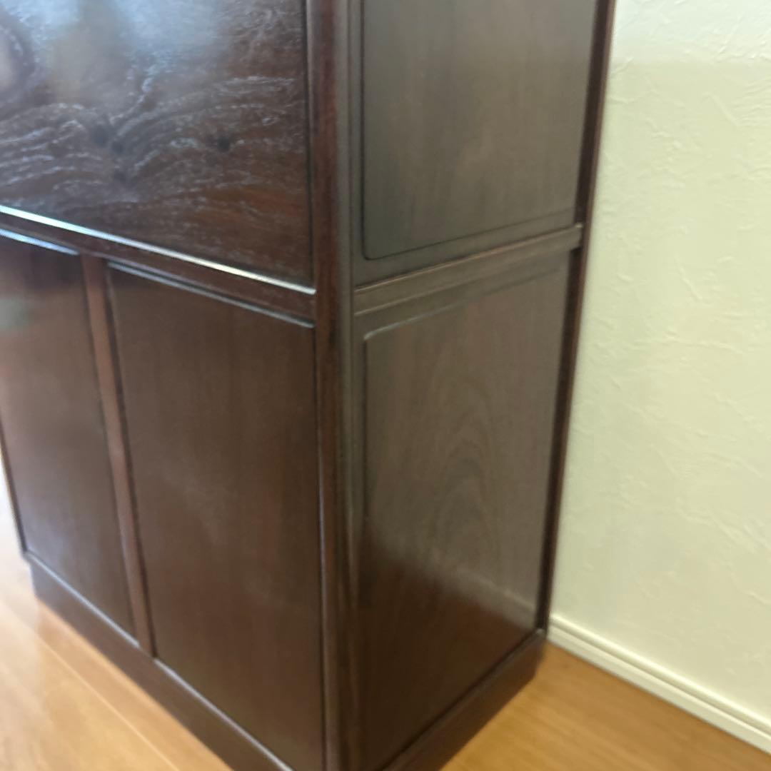 木製ダークブラウン収納棚 12引き出し アンティーク タンス 箪笥 古家具