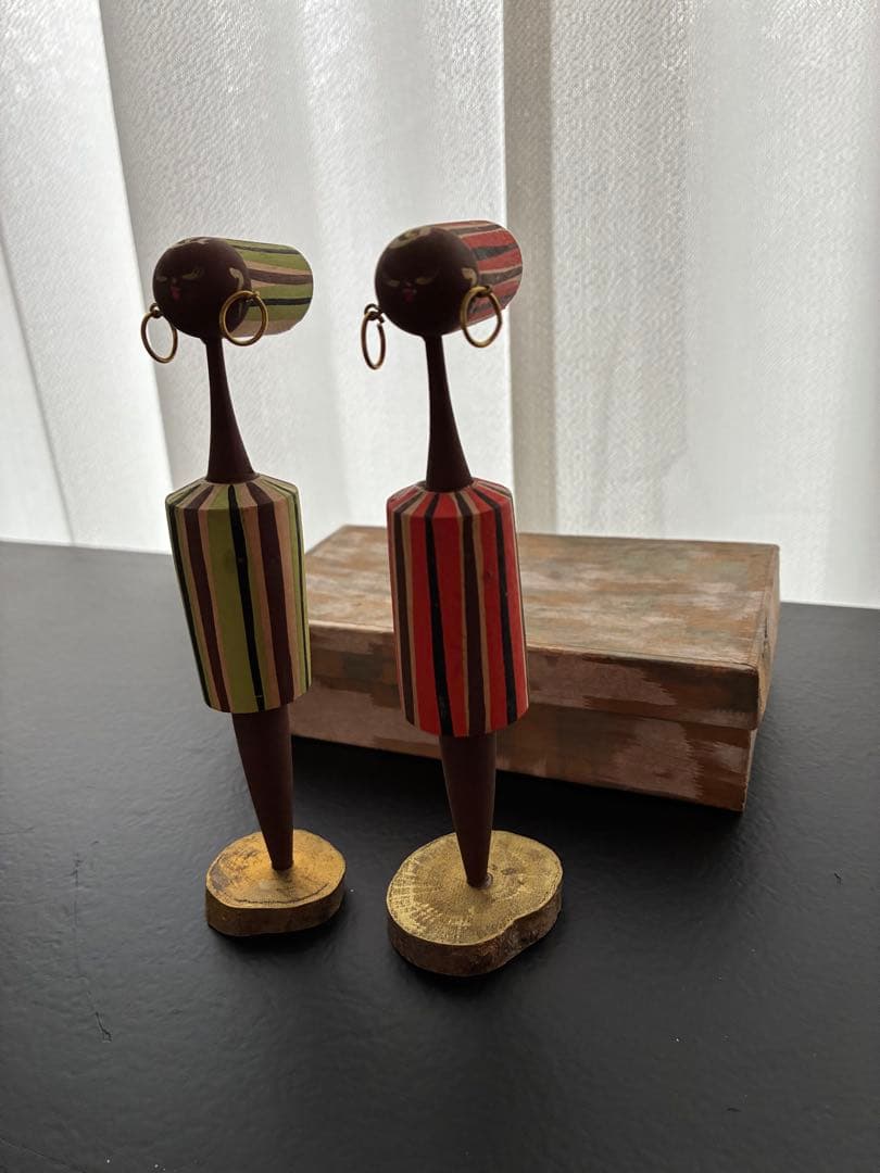 昭和 レトロ 美品 モダン こけし 木製 ミッドセンチュリー 置物 レトロ雑貨