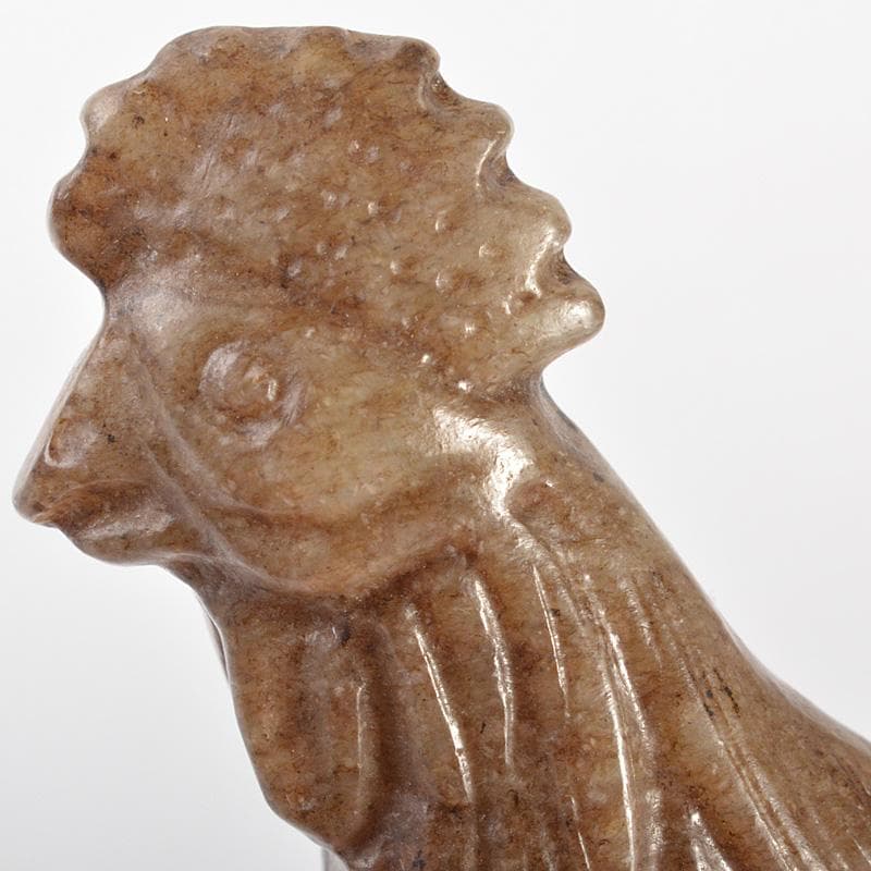 中国　玉石寿山石彫刻　鶏　根付　玉器　C　7209E