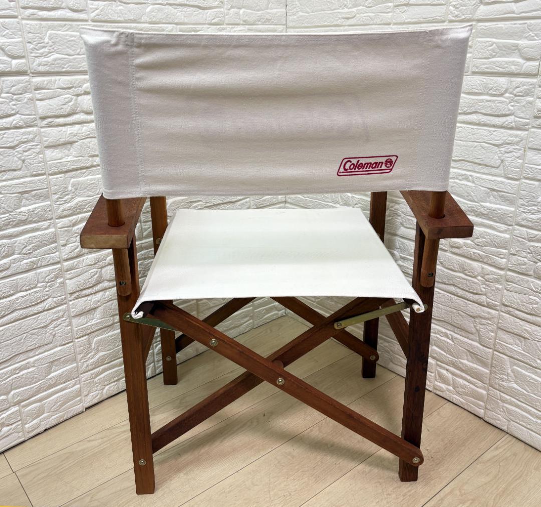 希少 未使用 Coleman コールマン ガーデン ウッドチェア 折りたたみ ①
